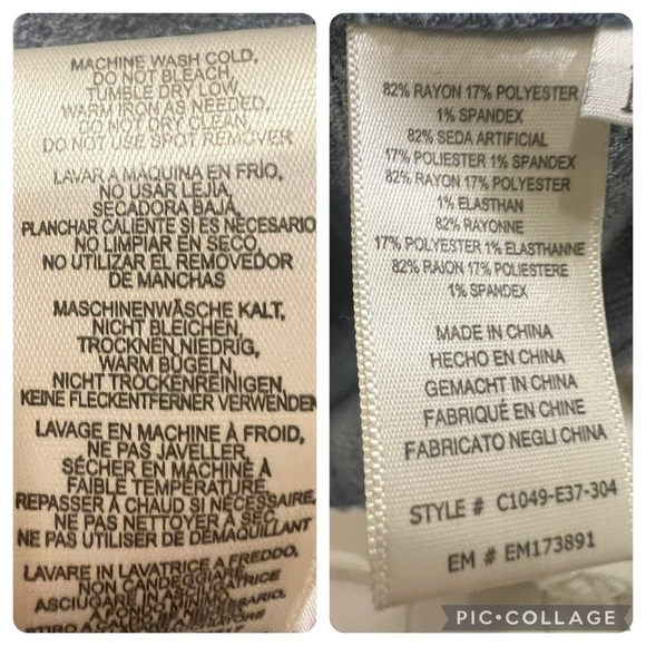 NWT new Anthropologie cloth & stone long sleeve Henley top blue plaid medium - Picture 10 of 16